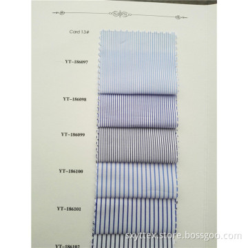 Casual Style Cotton Yarn Dyed Stripe Shirt Fabric
